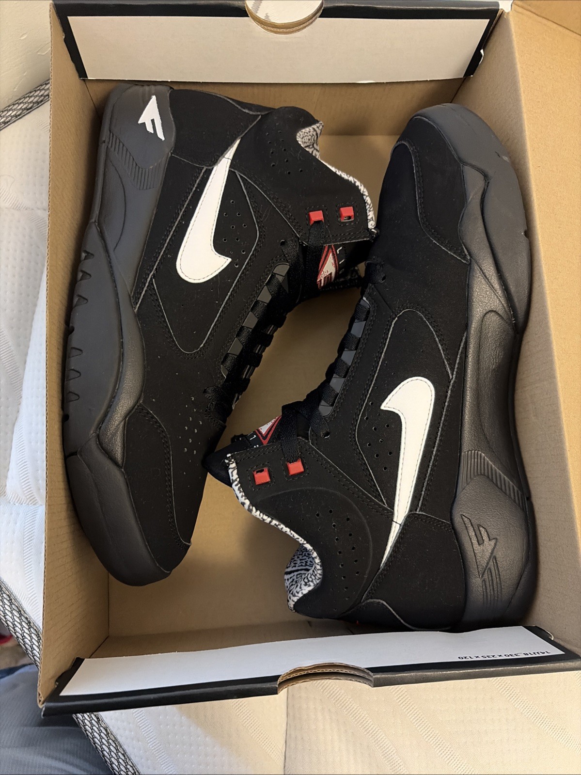 Nike Air Flight Lite Mid “Black White Varsity Red