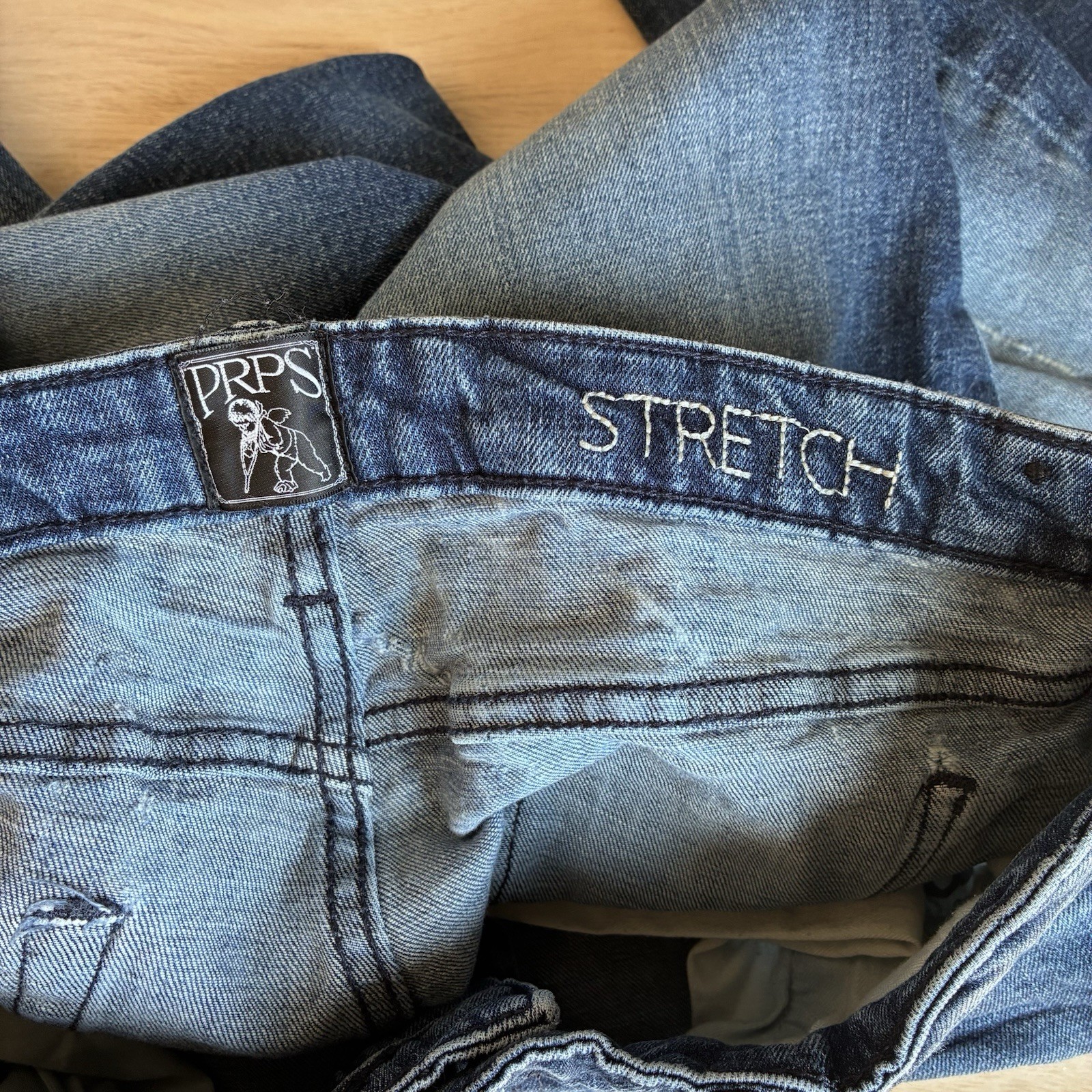 PRPS Le Sabre Slim Tapered Fit Jeans Distressed Medium Wash Men’s Size 34