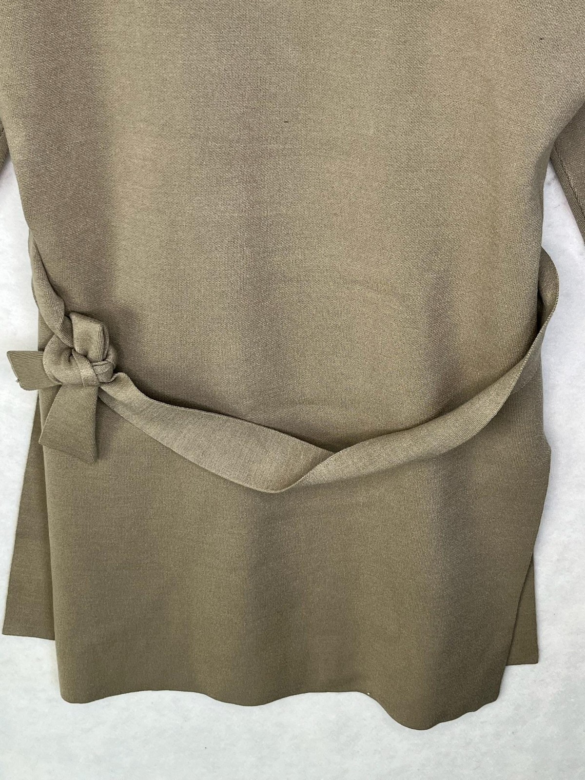 Splendid x Cella Jane Cardigan Womens Small Taupe Belted Wrap Coatigan RSS5730