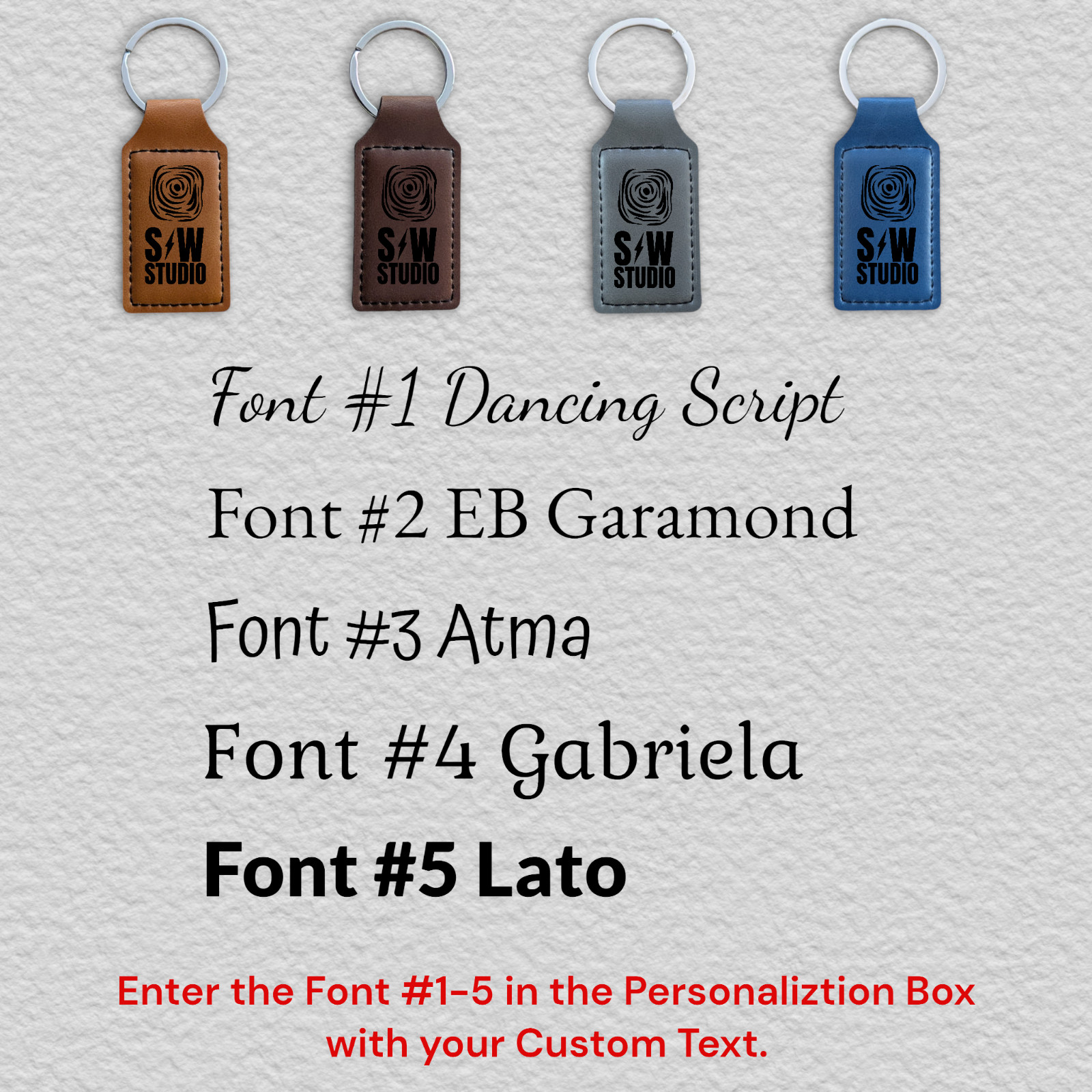Custom Keychain Keyring Fob Luggage Bag Tag Personalized Name Initials Monogram