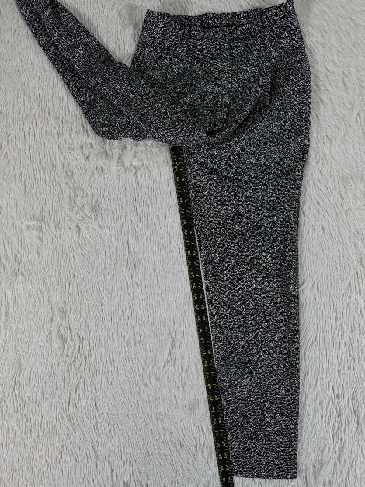 Express Black Salt & Pepper Pattern Super High-Rise Ankle Dress Pants Women’s 8L