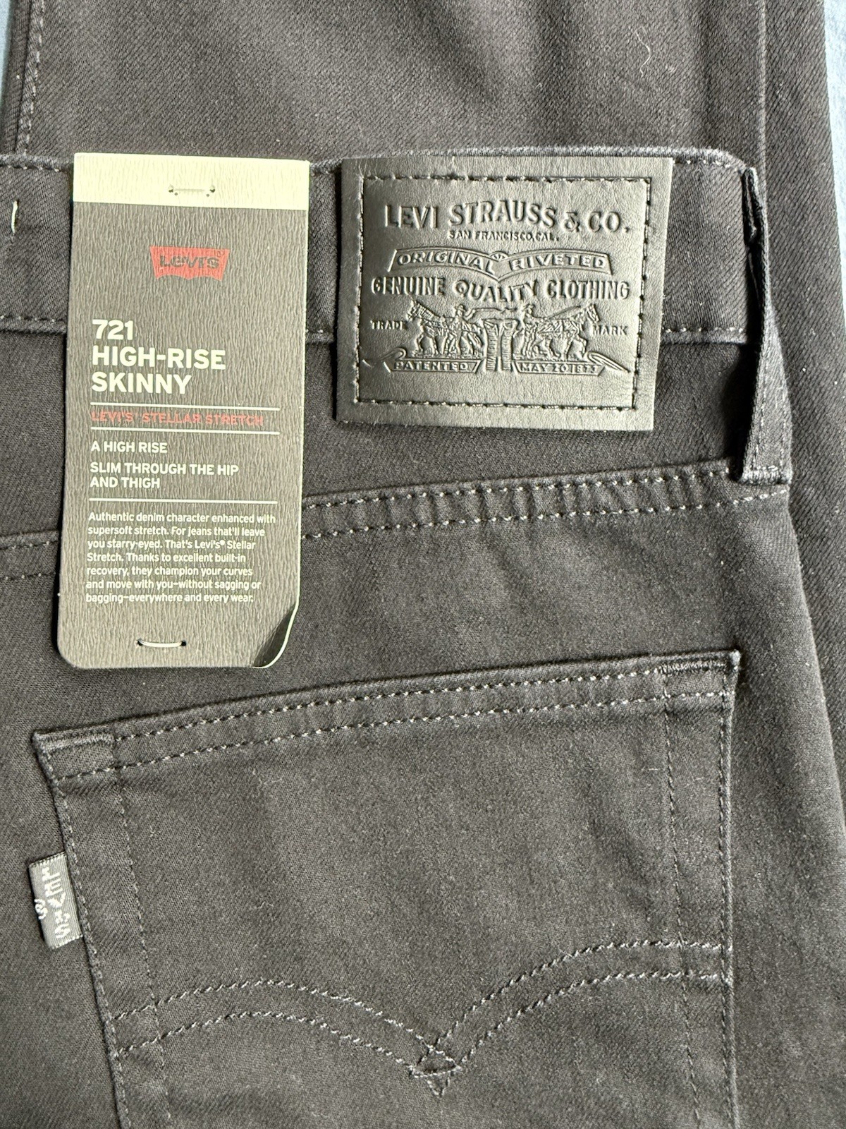 Levi’s 721 high rise skinny 29×30 NWT, Long shot black Style # 18882-0233