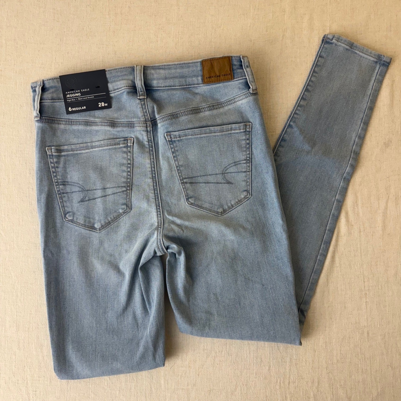 American Eagle Next Level Stretch High Rise Jegging moon stone Light 6 Reg nwt
