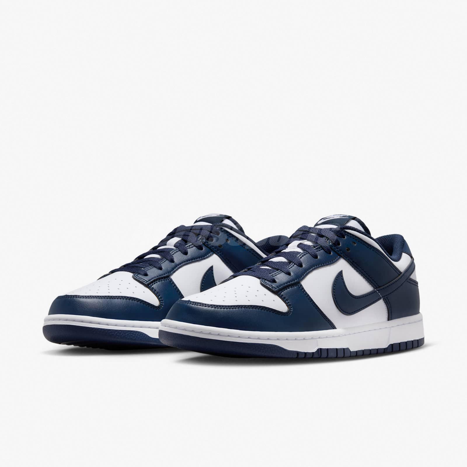 Nike Dunk Low White Midnight Navy Men Casual Lifestyle Shoes Sneakers HF5441-107