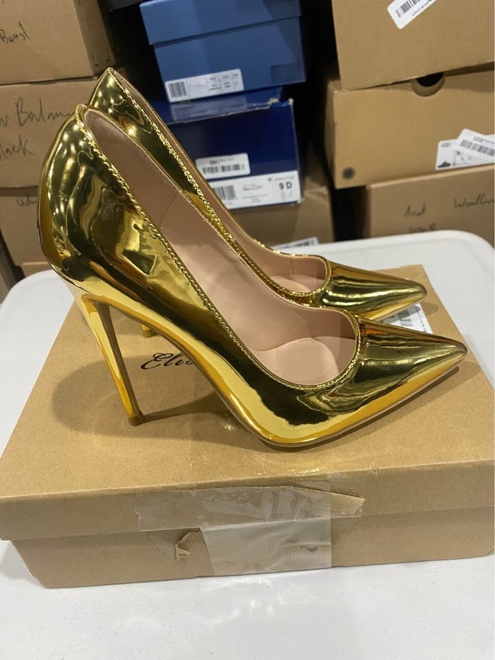 Elisabet Tang Women Pumps, Pointed Toe High Heel 4.7 inch/12cm Party Stilet sz 7