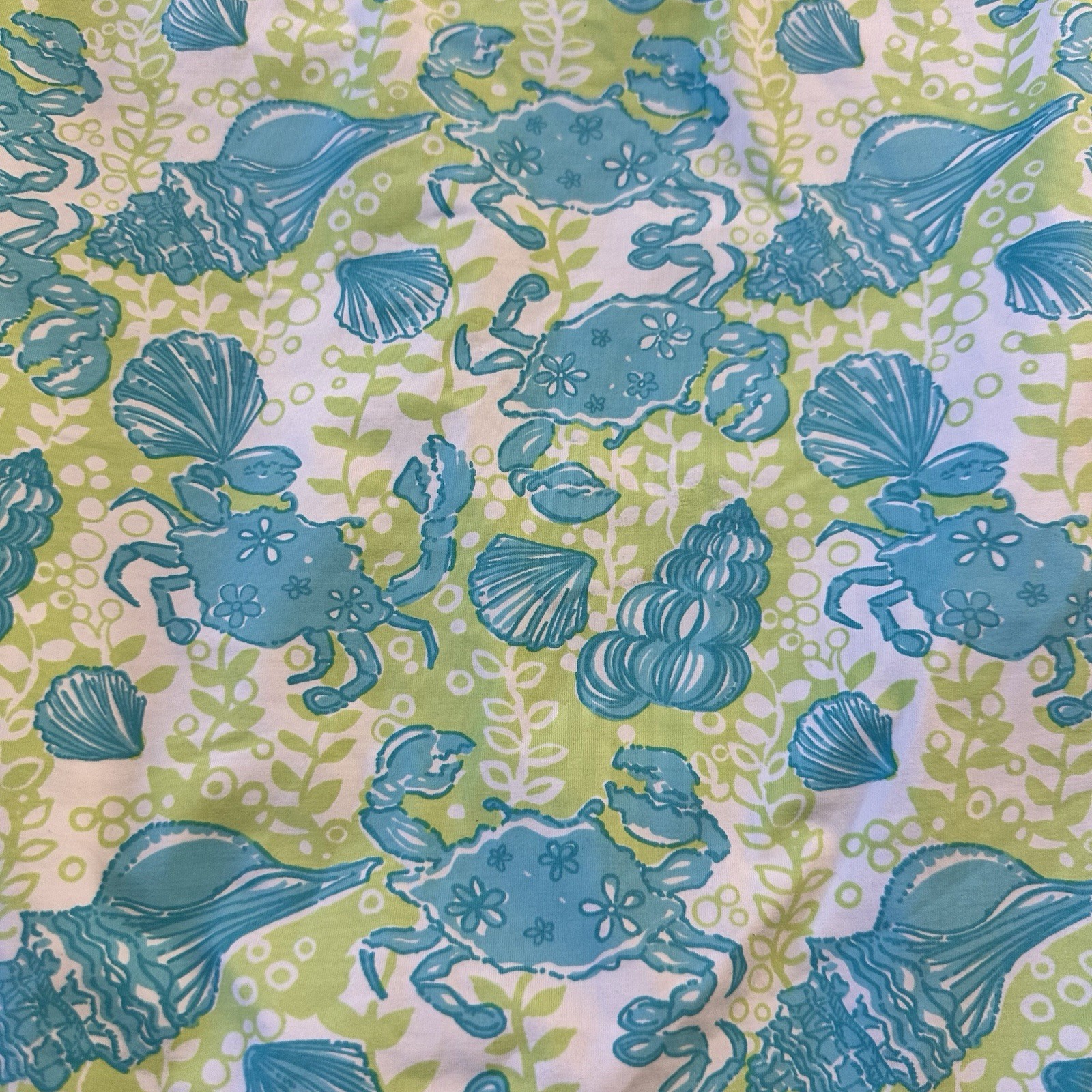 Lilly Pulitzer One Piece Swimsuit Swimdress 14 Blue Green Chillin Crab Shell NEW
