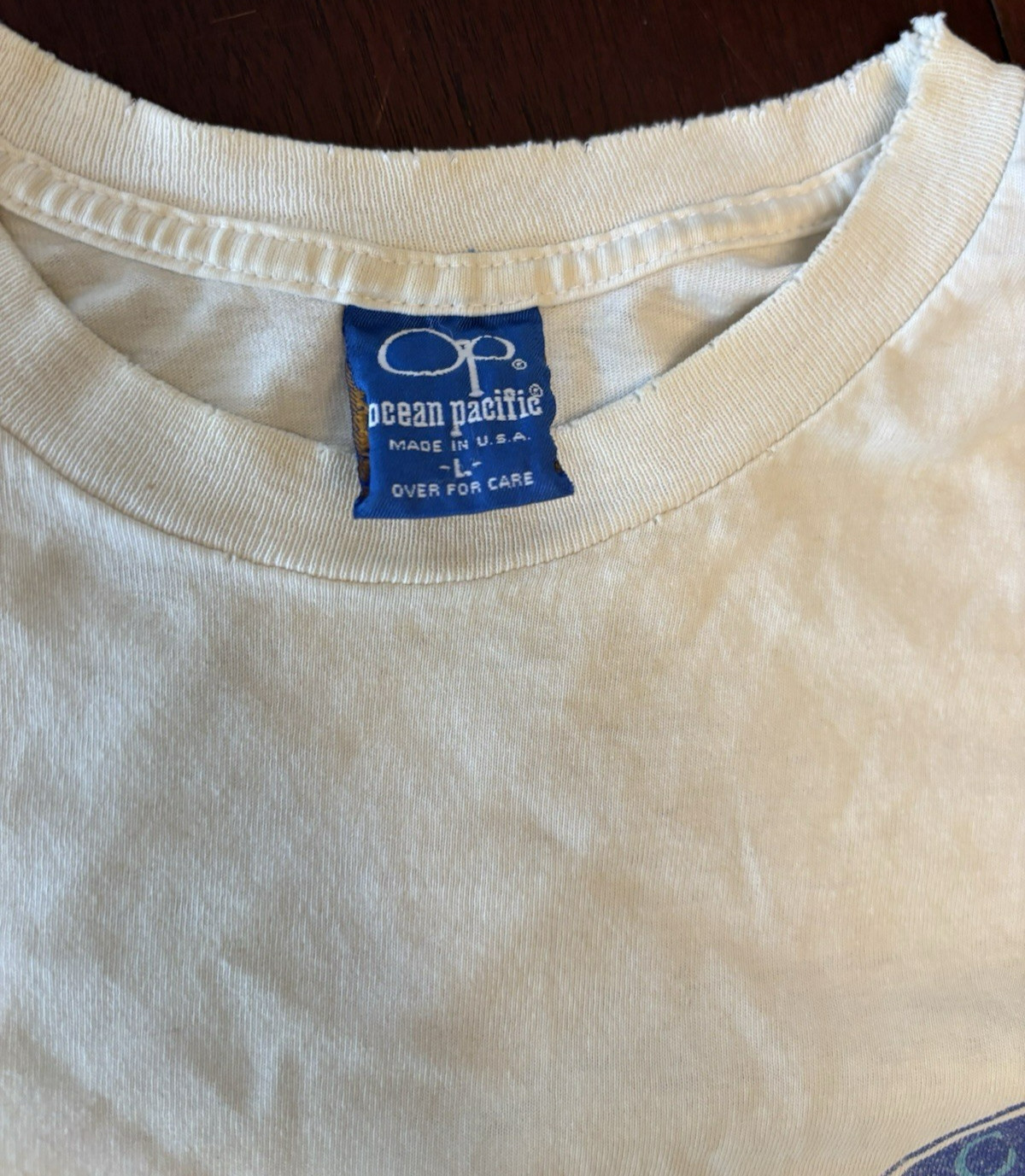 VINTAGE Ocean Pacific Shirt Mens Large Volleyball OP Beach USA 1989 USA 1980s