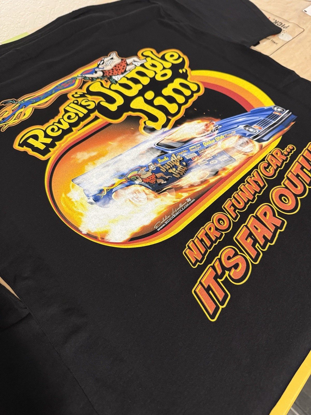 Jungle Jim Blue Vega on fire Vintage style T-Shirt (349) T-Shirt