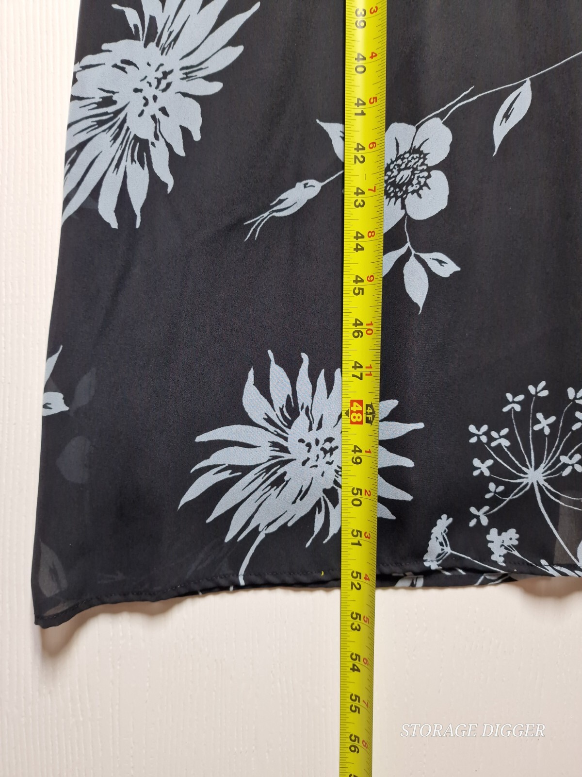 Studio Ease Tank Dress Women’s 12 Black Floral Scoop Neck Sleeveless Pullover