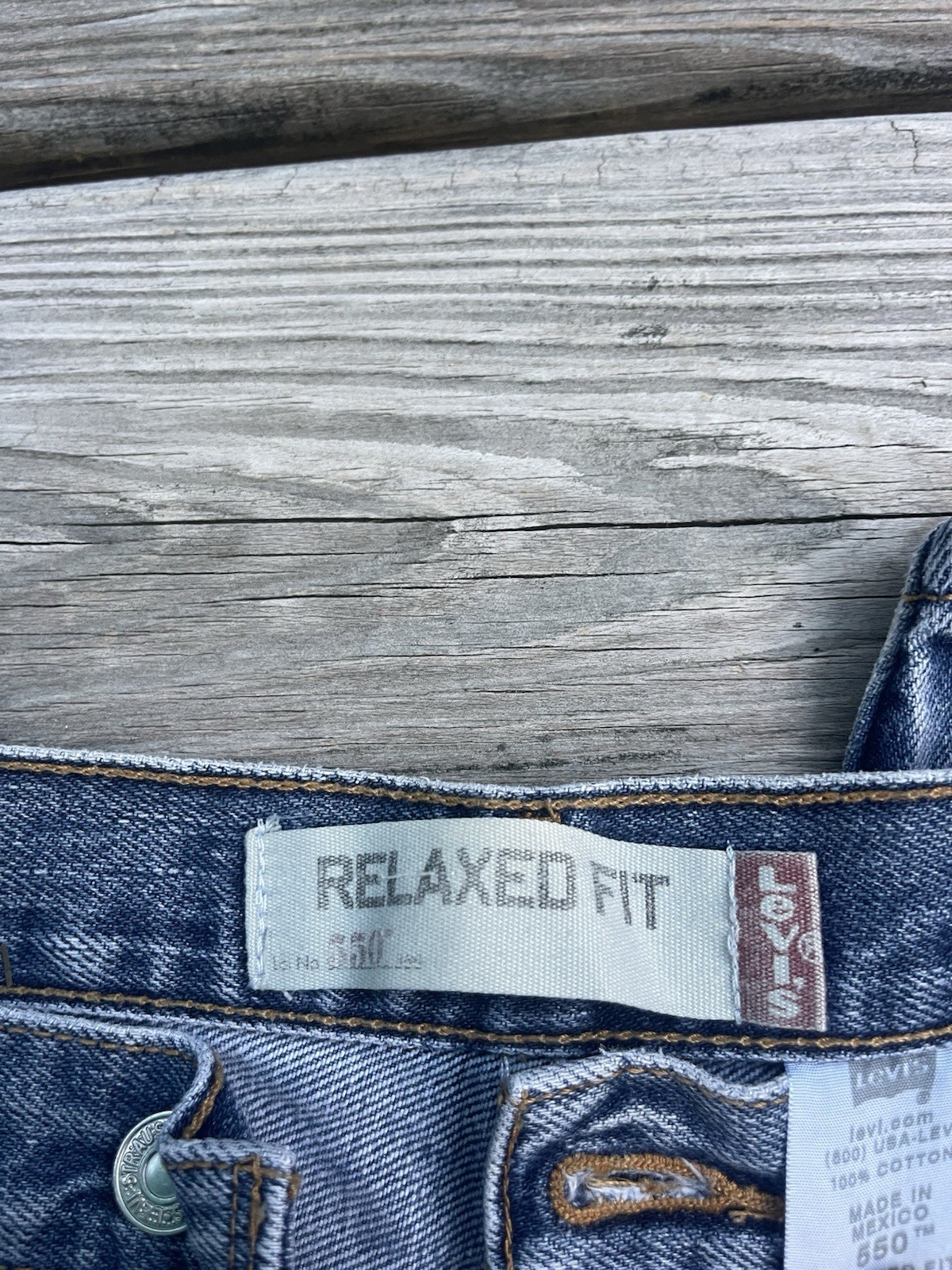 Levis 550 Relaxed Fit Jeans Mens 36×30 Blue Denim New Classic Straight Leg