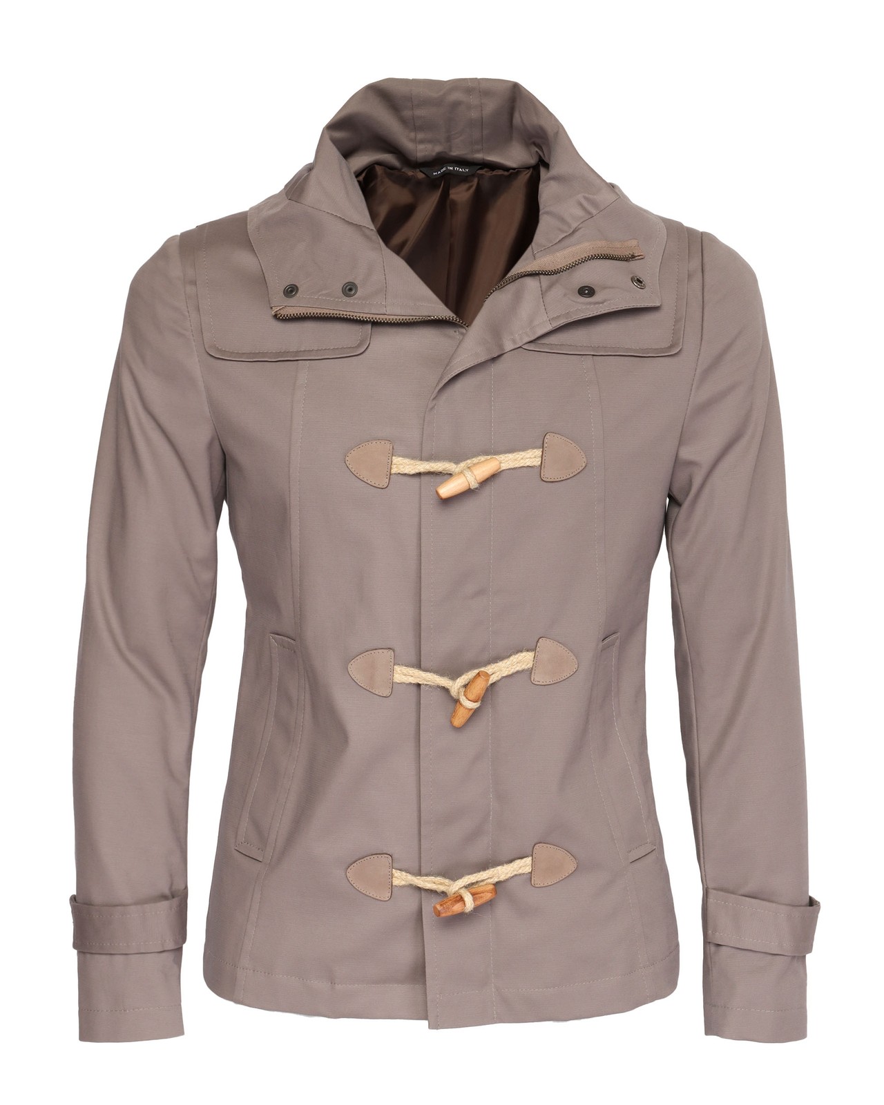 NWT EZZELINO JACKET Montgomery dove-grey cotton stretch luxury Italy 44 2XS