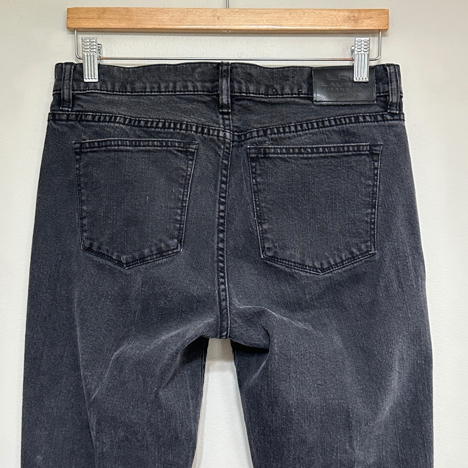 Lauren Ralph Lauren Classic Straight Leg Jeans Womens 10 Black Wash Denim Casual