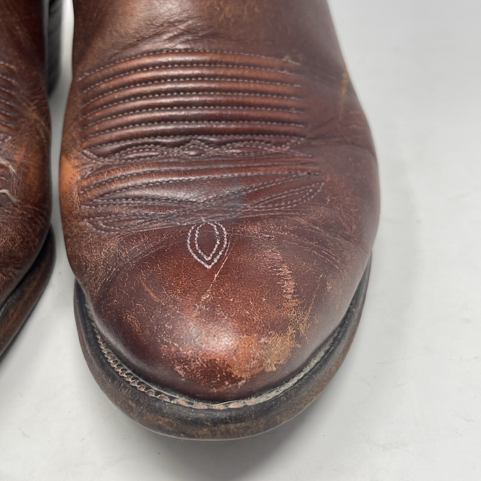 J Chisholm Cowboy Western Boots Style 911 Mens 9 D Brown Leather Handcrafted