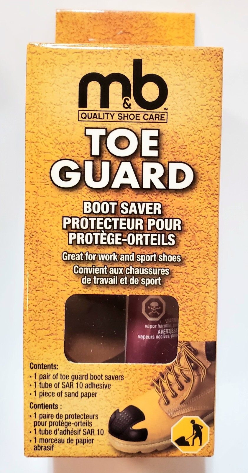 Moneysworth & Best Toe Guard Boot Saver color Tan Small 1 Pair