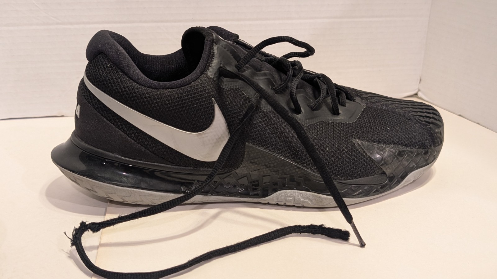 Nike Air Zoom Vapor Cage 4 Rafa Black Silver Tennis Shoes Men’s 11.5 DD1579-001