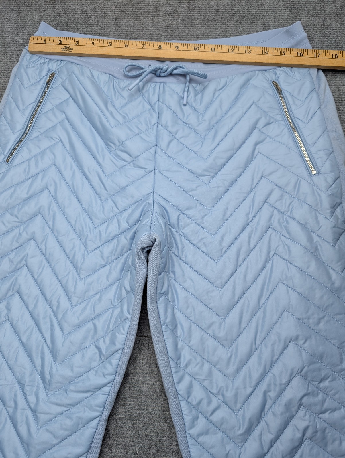 Athleta Solstice Jogger Womens 12 Blue Primaloft Quilted Athleisure Outdoor Cold