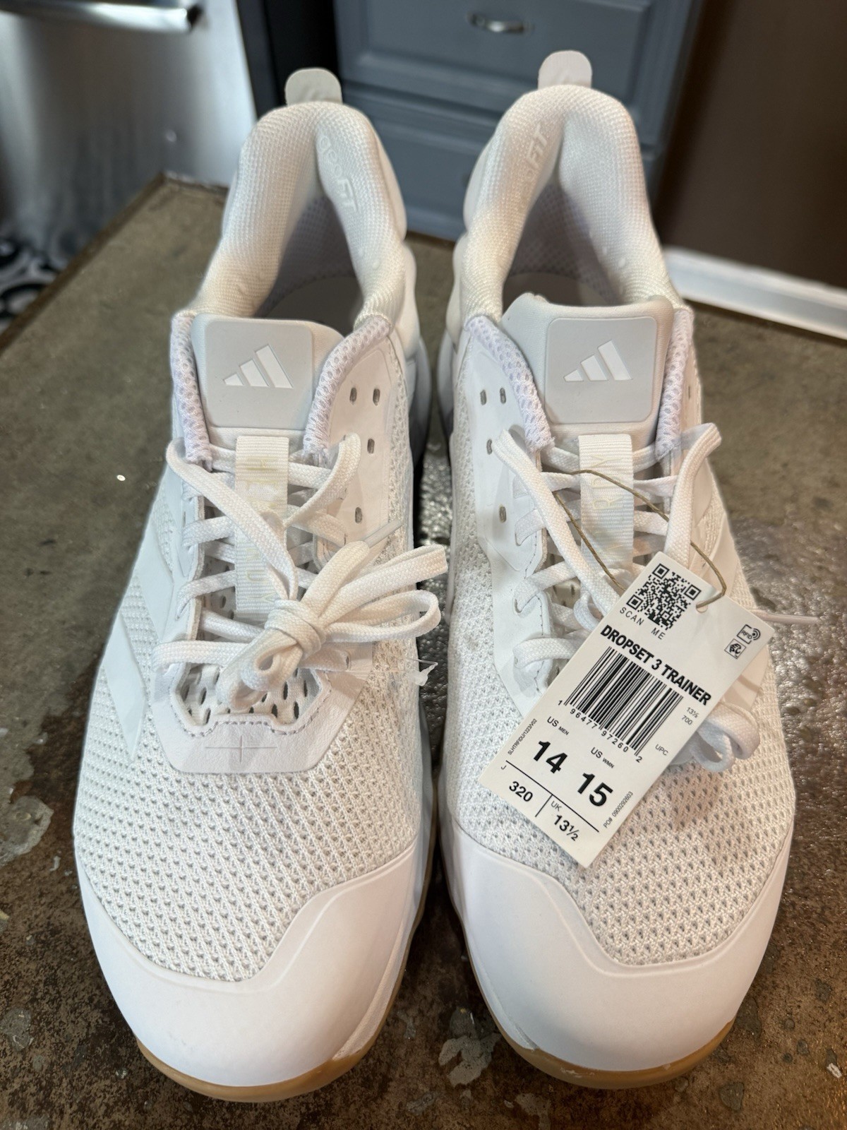 Adidas Men’s Dropset 3 Cloud White Gum Training Sneaker Shoes Size 14