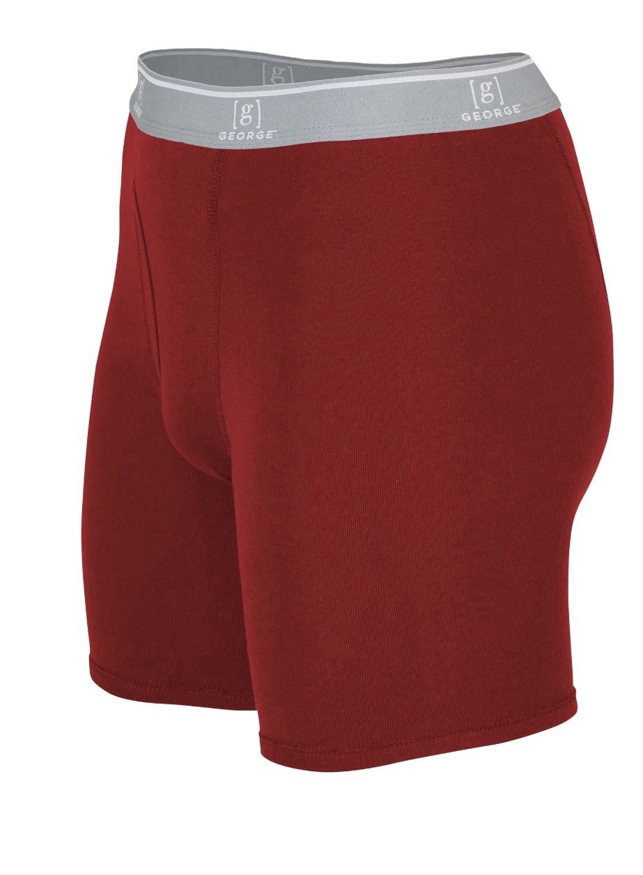 George Men’s Boxer Briefs 6 Pack Tagless Odor Control Moisture Wicking L