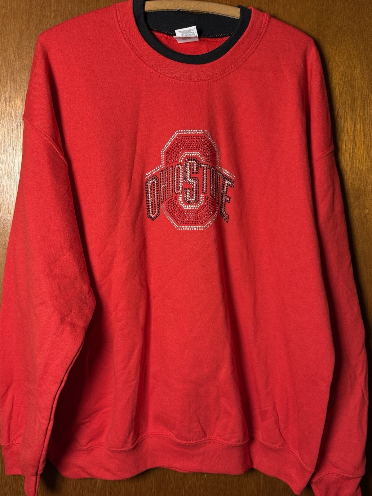 Ohio State Red Rhinestone Bling Crewneck Sweatshirt Size XL Excellent Gildan