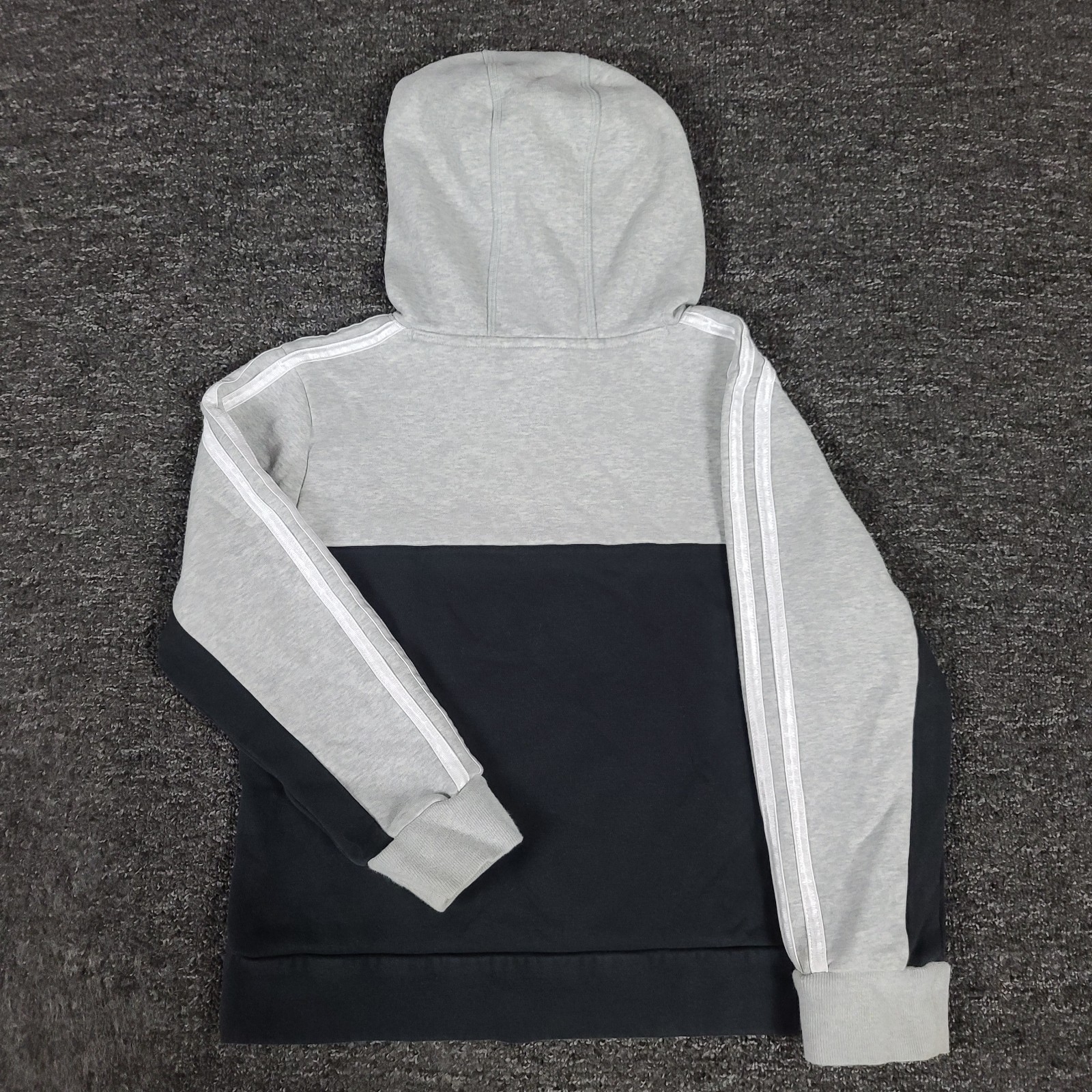 Adidas Hoodie Boys Small 8 Black Colorblock School Play Outdoor Pullover