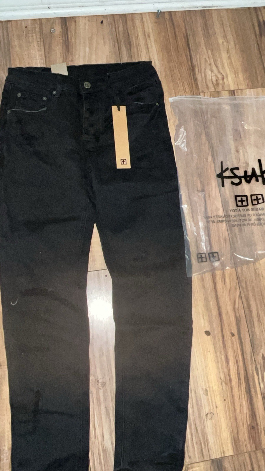 Ksubi Men’s Black Dark Wash Skinny Slim Fit Stretch Denim Jeans 5-Pocket NWT