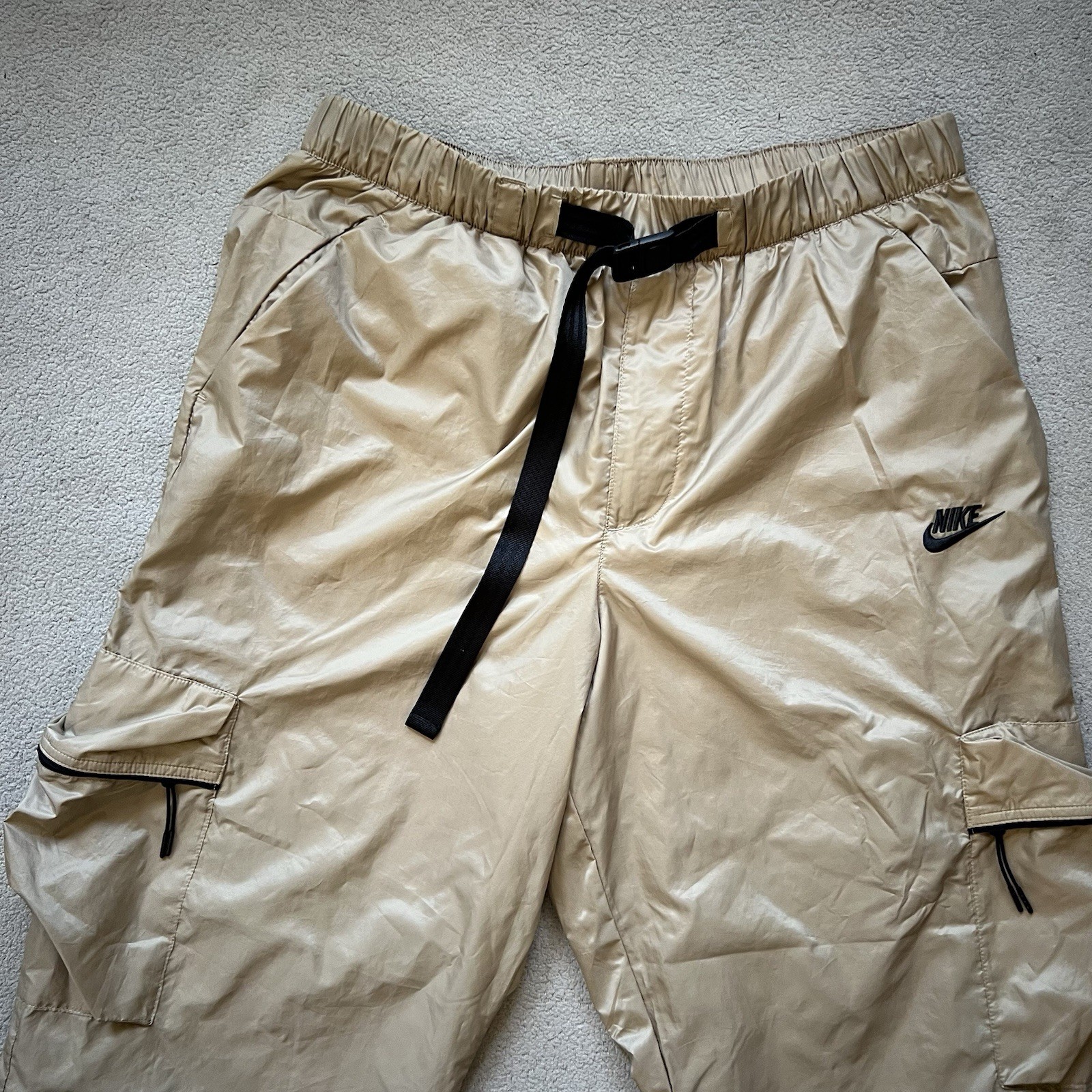 Nike Pants Mens Large Brown ADV Atheltic Swoosh Tech Cargo Lined Woven Joggers