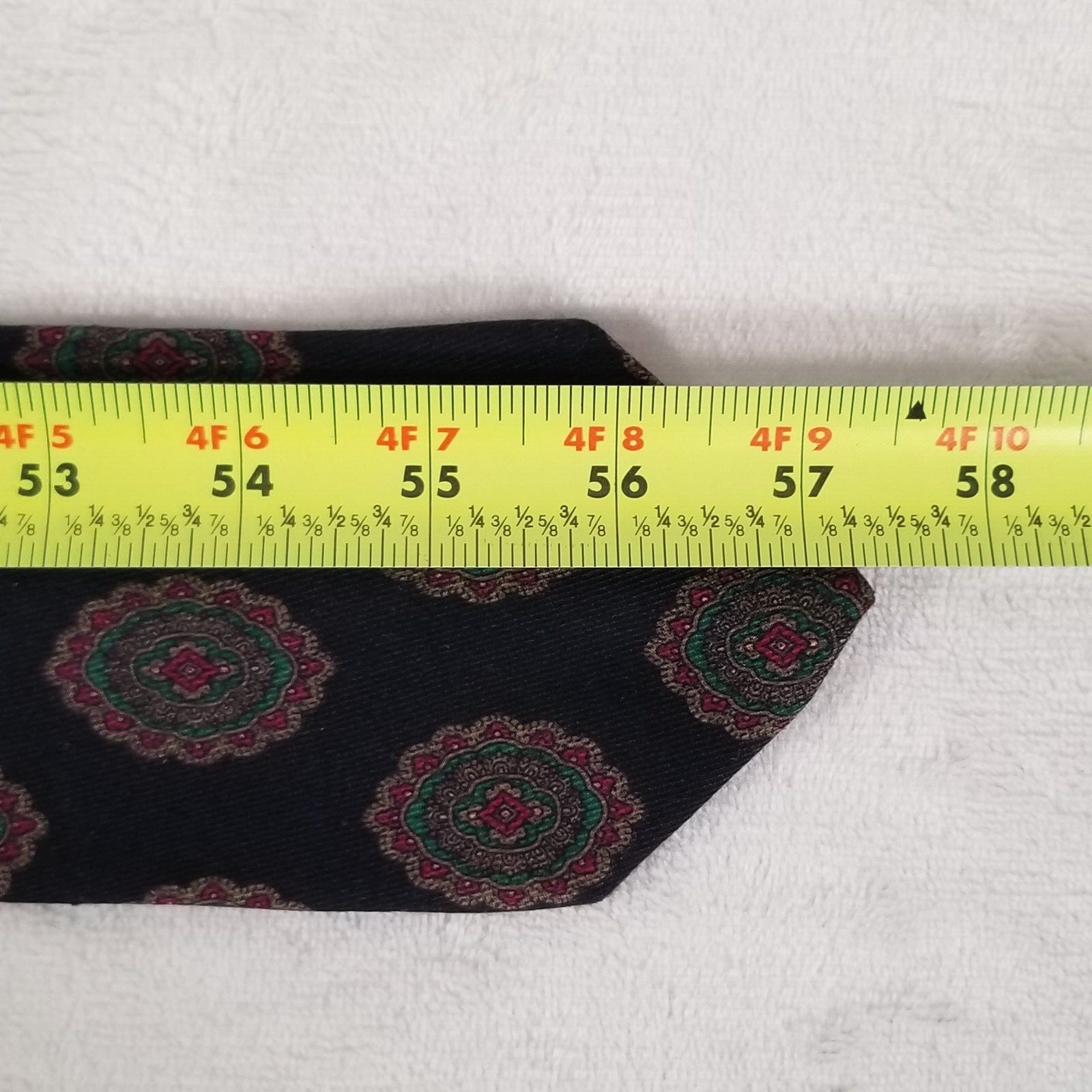 Robert Talbott Hand Sewn Tie for Nordstrom Silk Wool Medallion 3 1/8 x 57 3/8