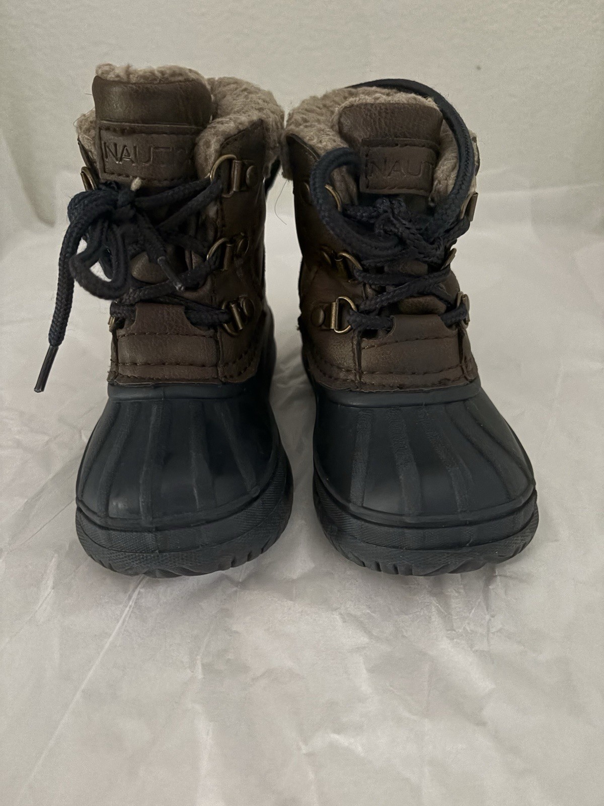 Nautica Toddler Shearling-Lined Tan Boot Size 7 Pre-Owned