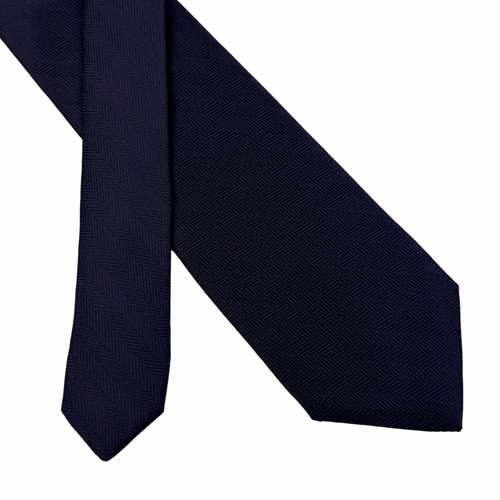 Cartier BREUER 100% Silk Tie Blue With Texture Pattern / Made in Italy 59” X 3”