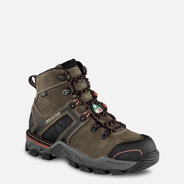 RED WING SHOES Irish Setter Crosby 6”Waterproof Leather Safety Toe Boot Men Sz10