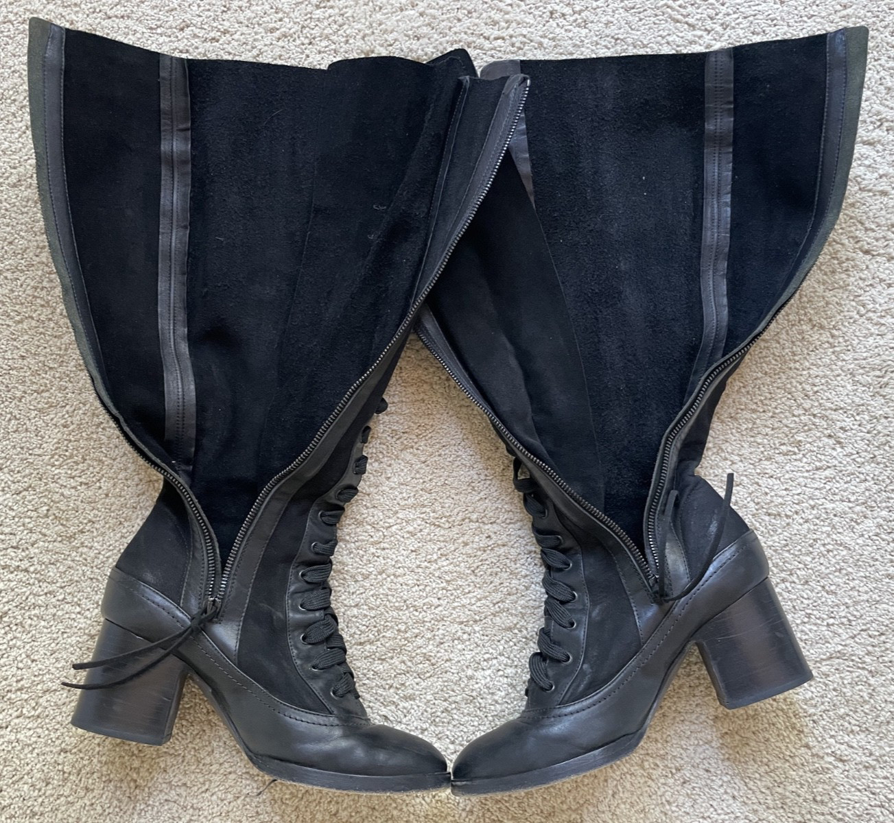Rag and Bone Knee-High Lace-Up Boots Size 36.5