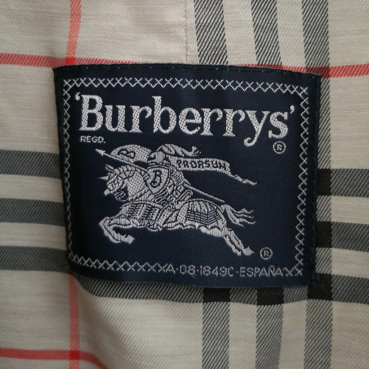 BURBERRYS One Sleeve 80s Long Coat Made in Spain Nova Check Used
