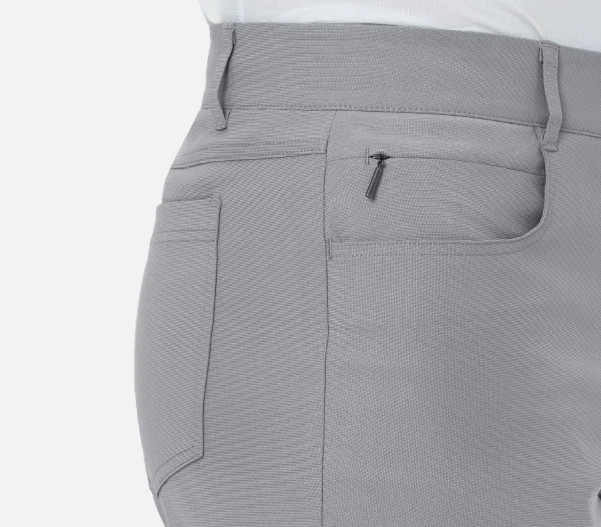Modern Ambition Men’s 5-Pockets Stretch Fabric Pants, Gray, Size 36X32