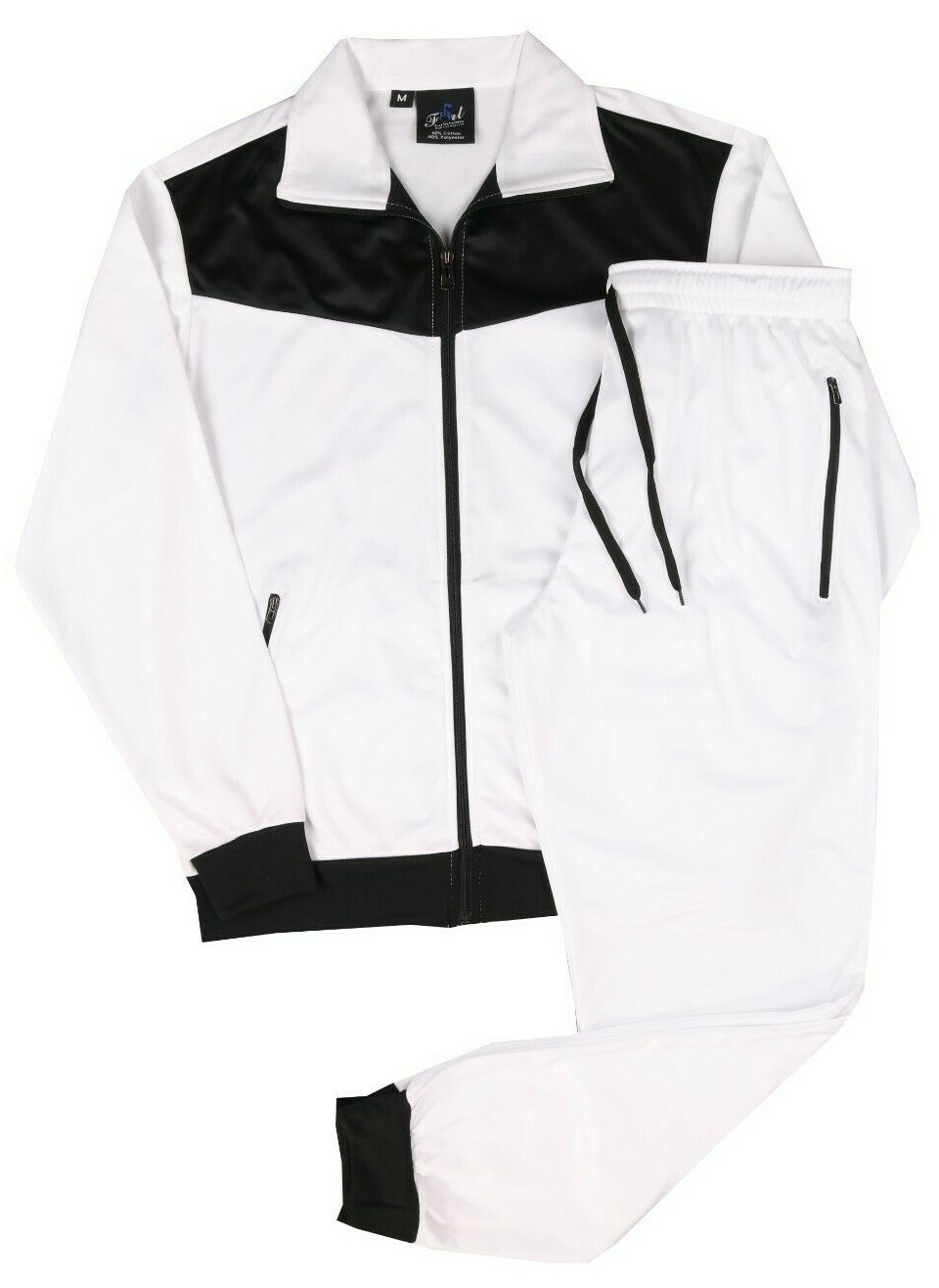 MEN 2TONE SPRING JOGGER TRACKSUIT GYM JOGGING ACTIVEWEAR S M L XL 2XL 3XL 4XL