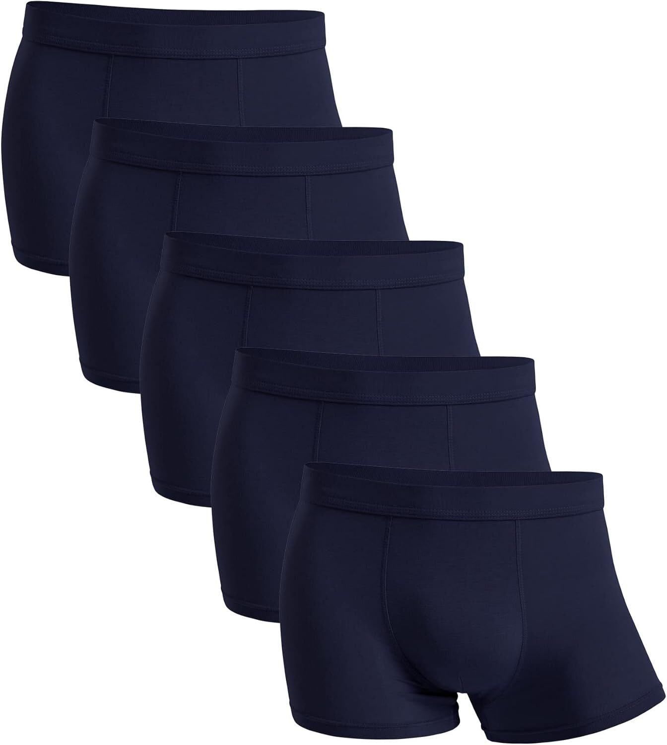 Men’s Underwear Soft Bamboo Viscose Boxer Briefs Stretch Trunks Pack
