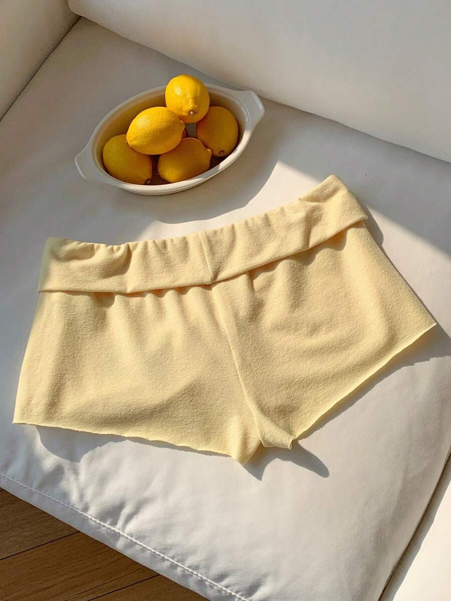White Cotton Mini Shorts Women Casual Elastic Waist Summer Shorts