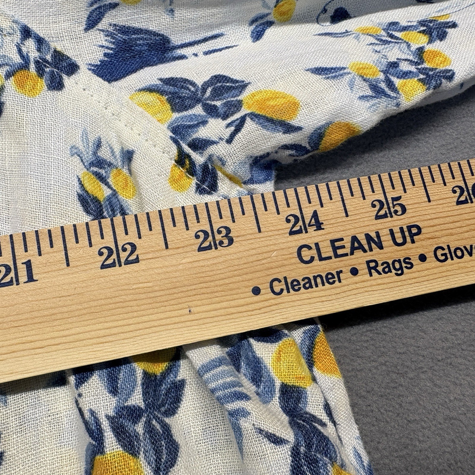 Isaac Mizrahi Size 2X 100% Linen Blouse Blue Yellow Bird Floral Roll Tab Sleeve