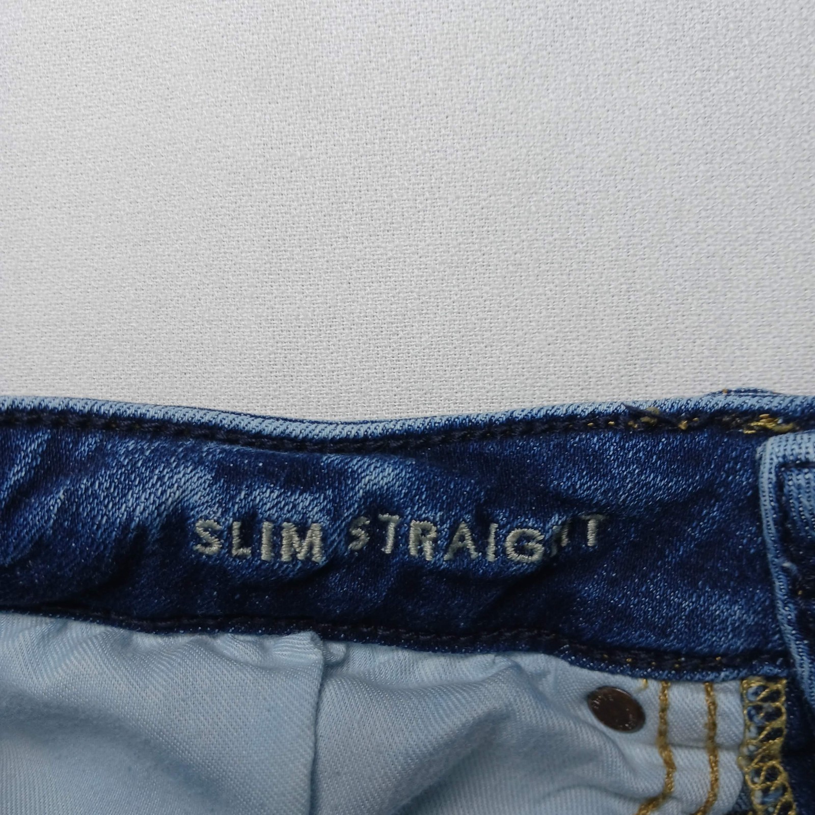 American Eagle Mens AirFlex + Slim Straight Jeans 28X32 Dark Blue Wash Denim