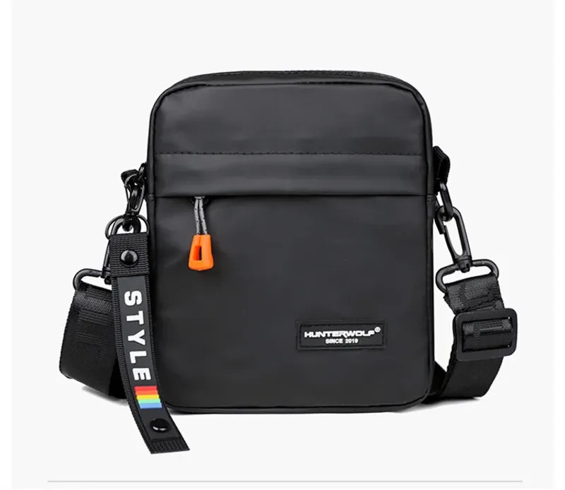 Simple Mini Men Crossbody Bag For Phone Side Bag Casual Waterproof PU Leather