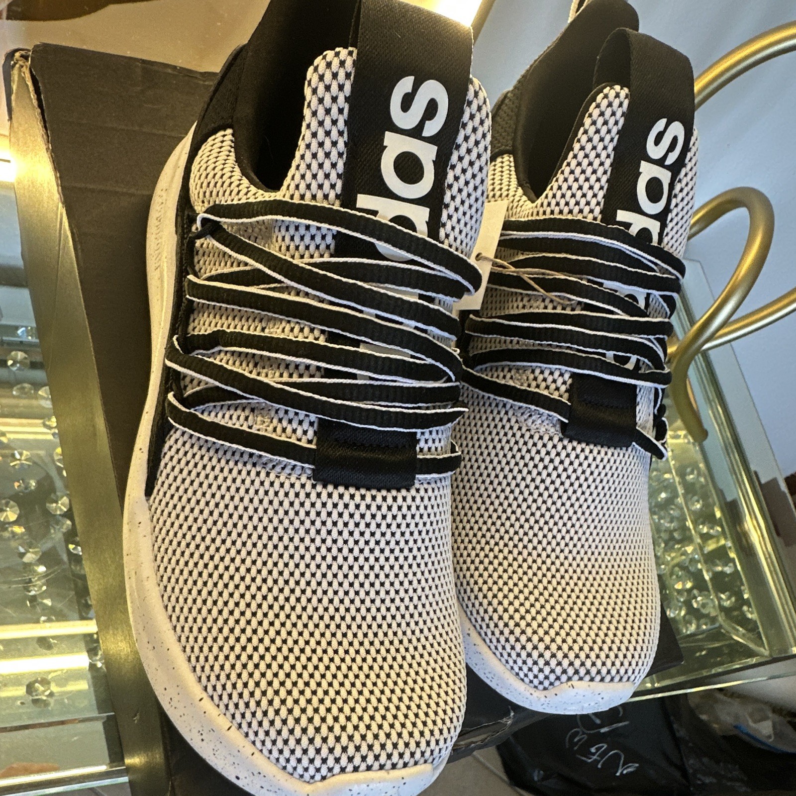 adidas Lite Racer Adapt 7.0 K Unisex Kids Slip-On Sneakers Black/White US 5