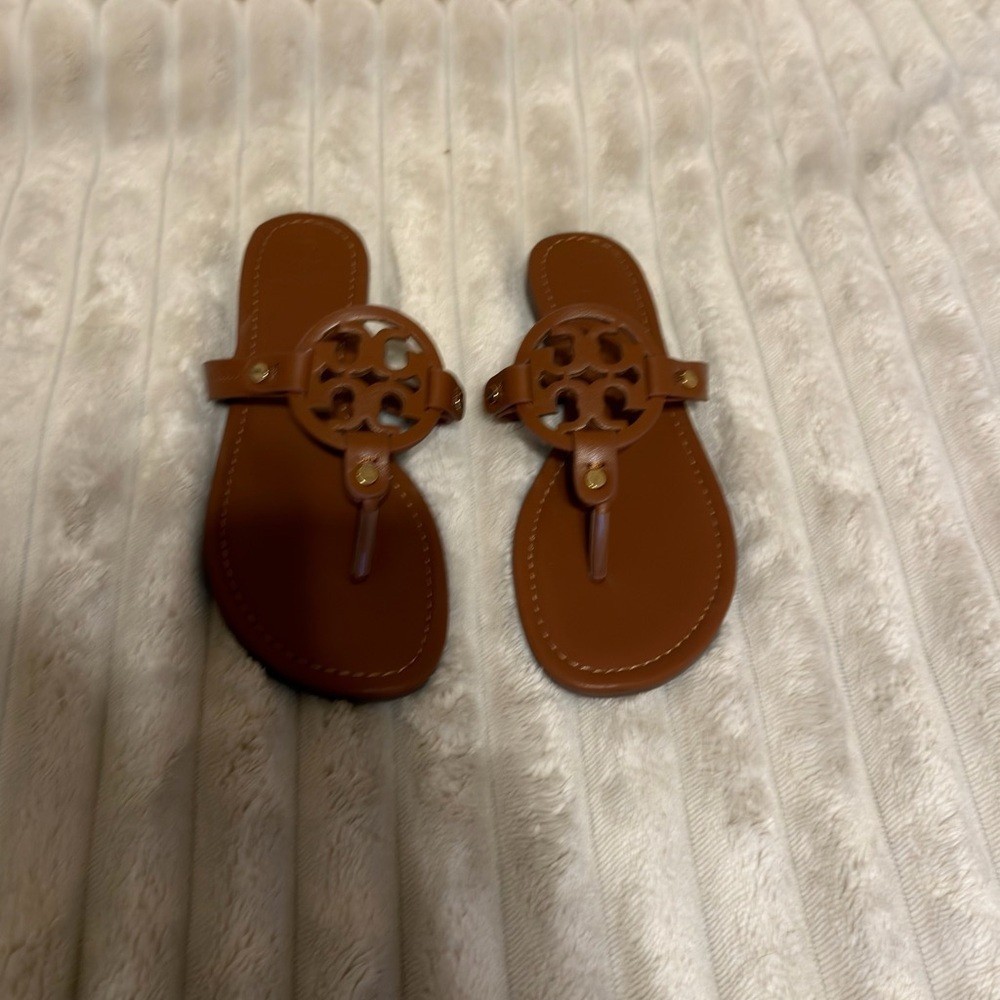 Tory Burch Miller Sandal Brown / Gold Women’s Size 7