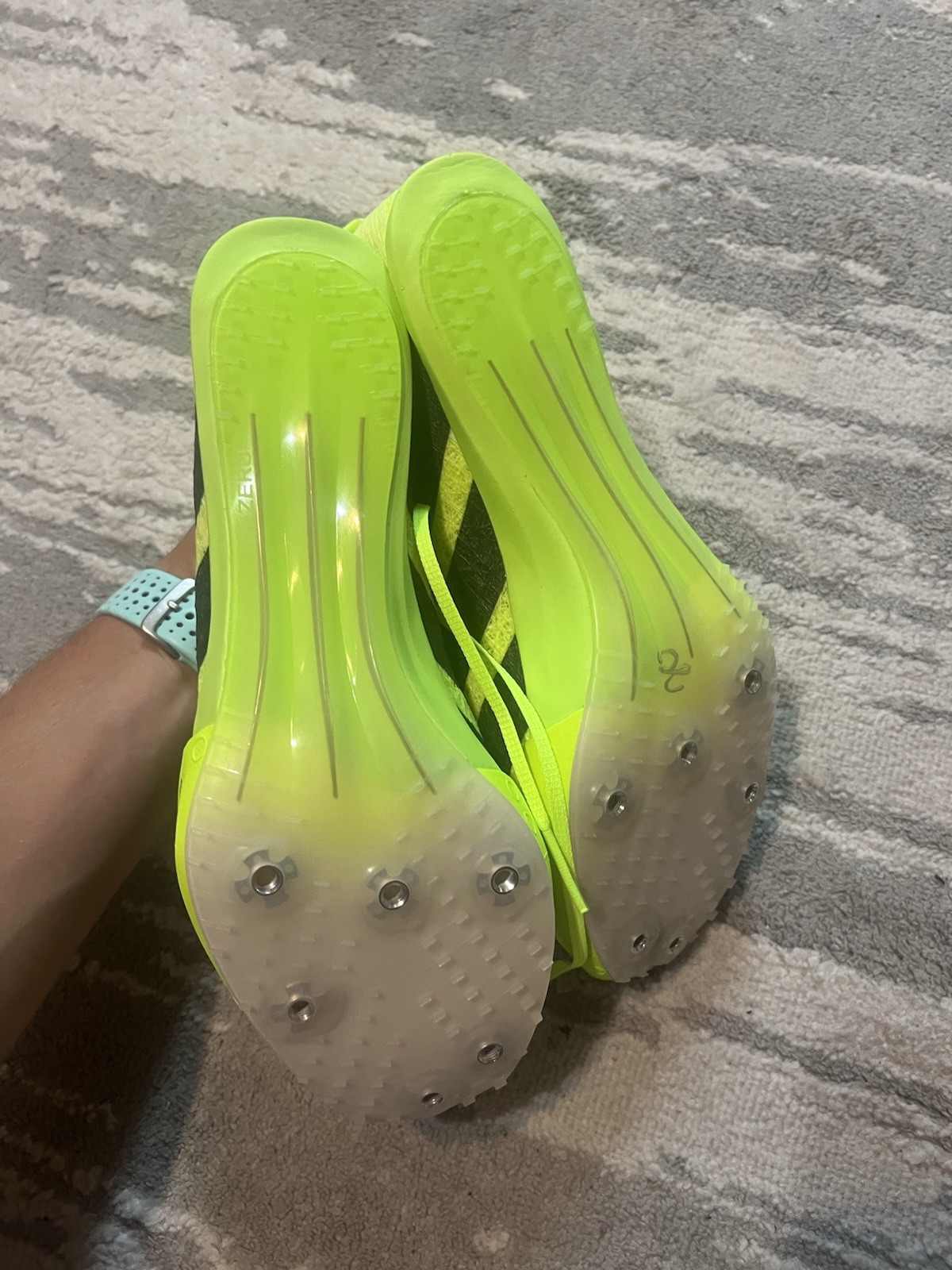 Size 7- adidas Adizero Prime SP 3 Strung Lucid Lemon Black