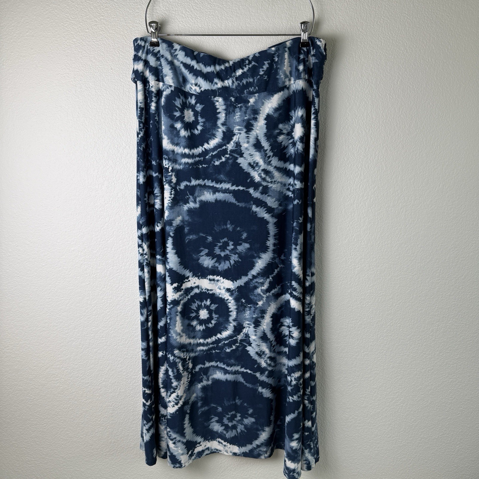 Robert Louis Womens Tie Dye Blue Maxi Skirt XL