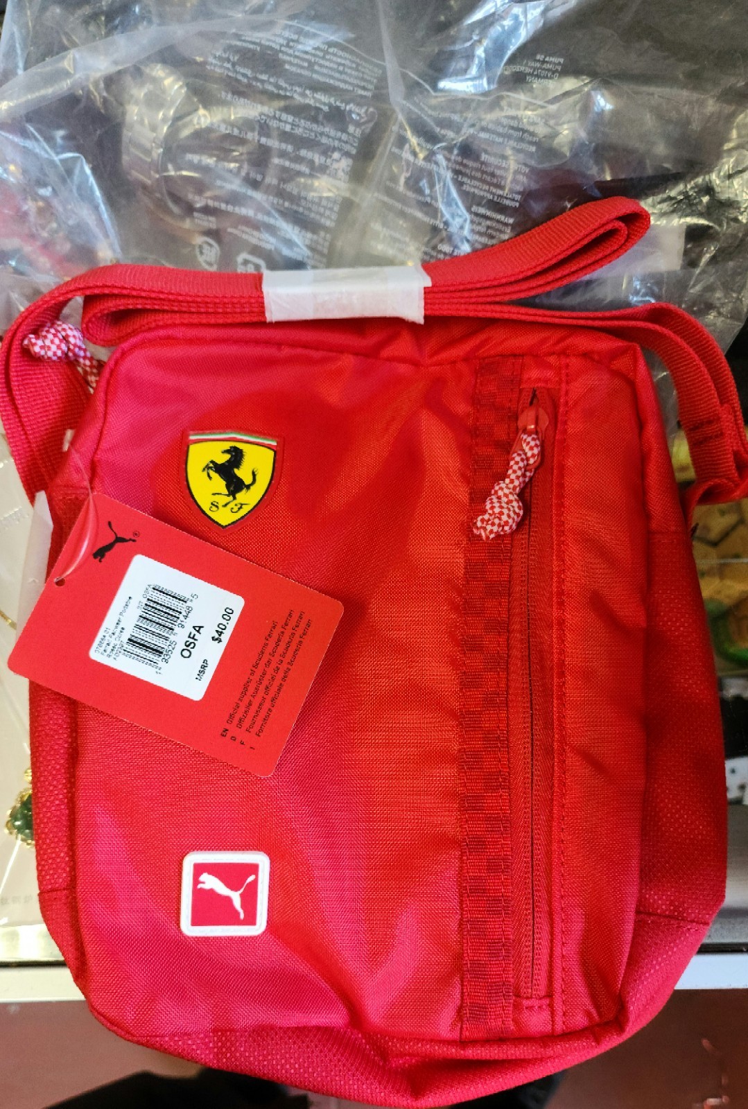 Puma X Scuderia Ferrari Fanwear Portable Shoulder Bag Rosso Corsa/Red