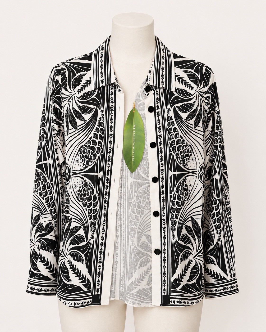 Farm Rio Black White Tropical Print Button Down Shirt Top Size XS NWT