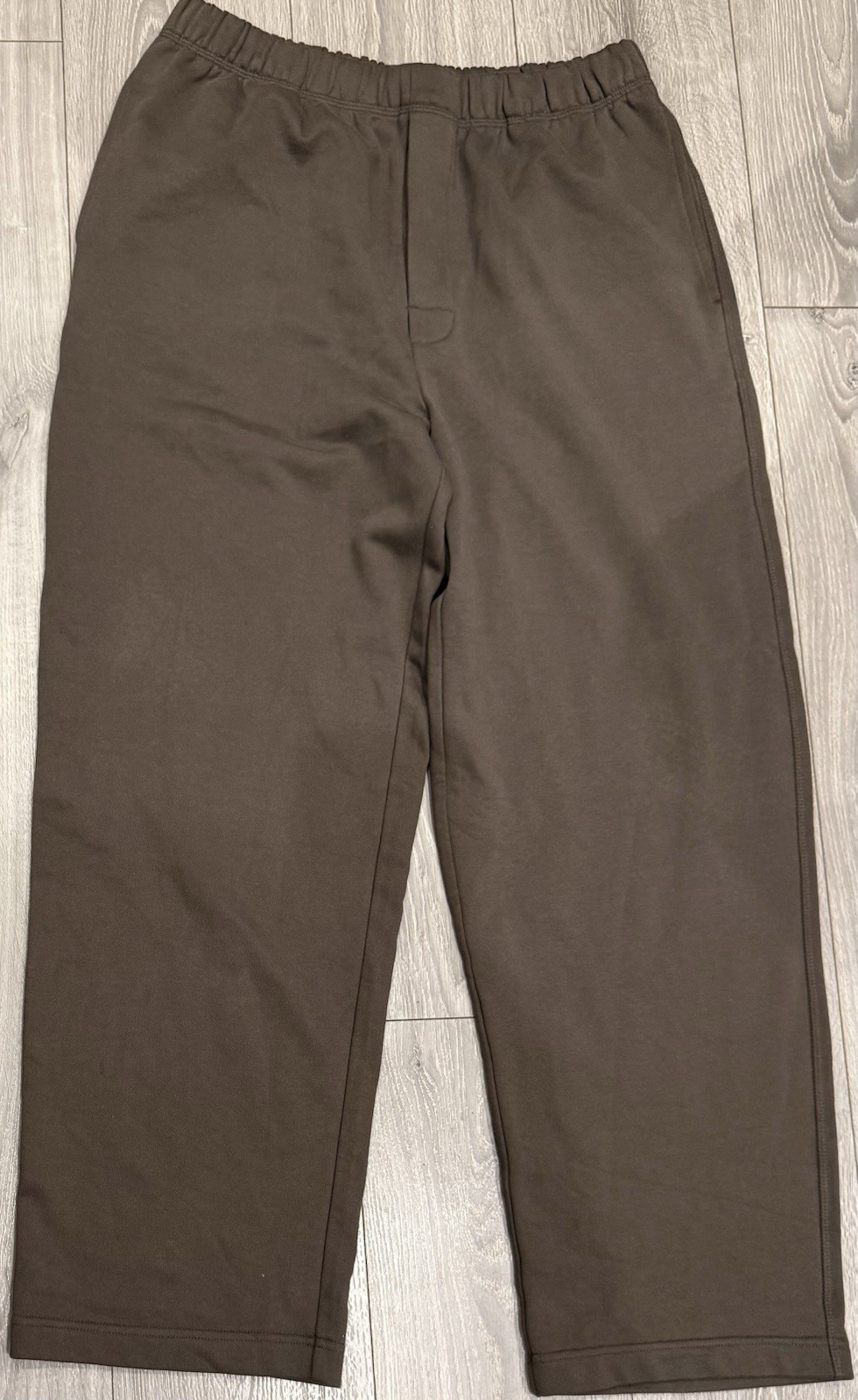 Arket Men’s French Terry Sweatpants Brown Size L BNNT Drawstring Waist Pockets