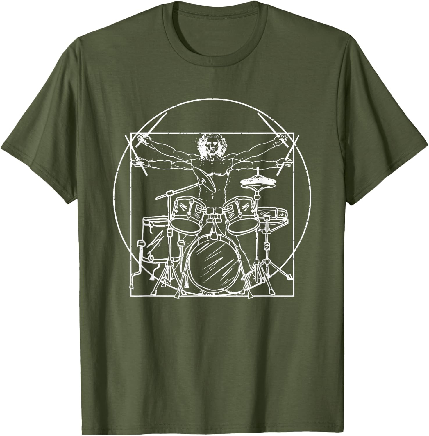 Drummer Da Vinci Drums Gift For Music Fans Unisex T-Shirt