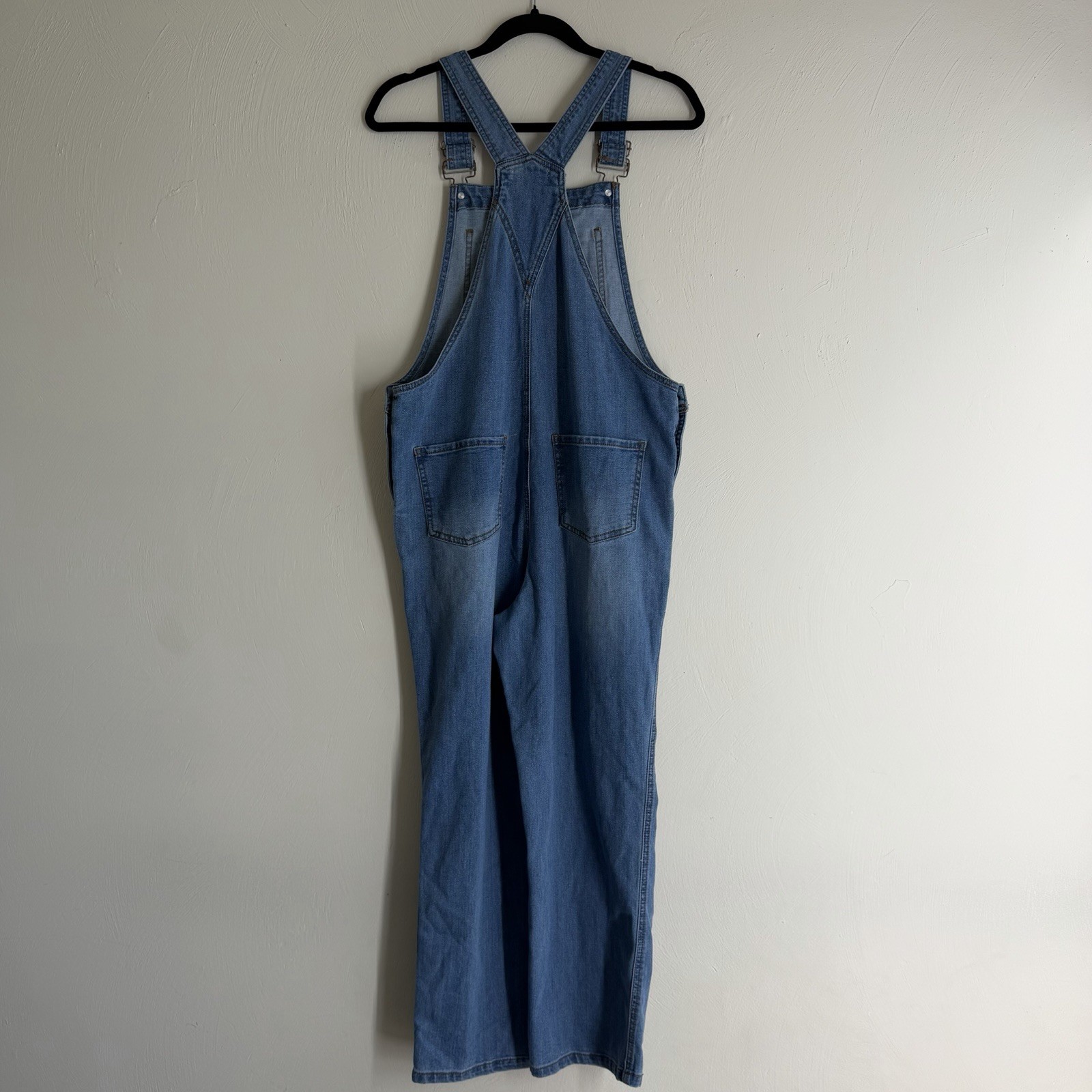 Y2K Charlotte by Cato denim bib overalls straight leg gardening womens 16 XL