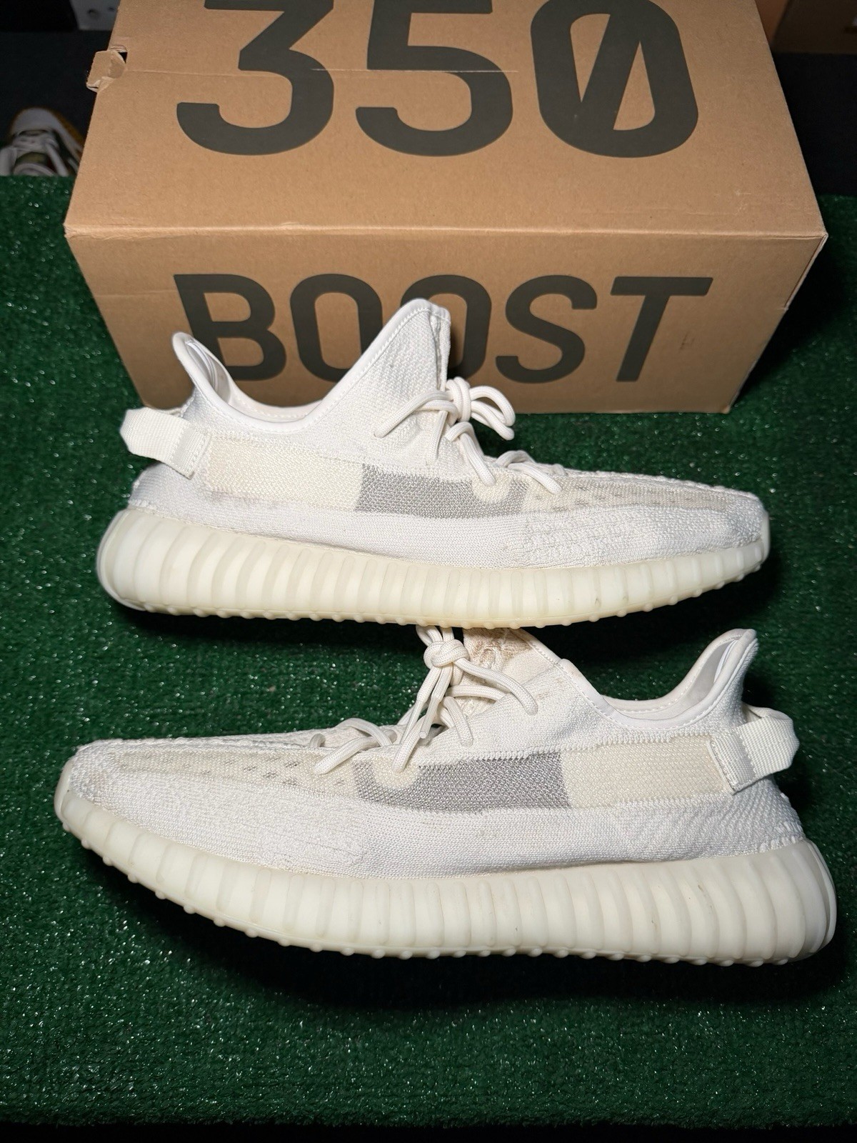 adidas Yeezy Boost 350 V2 Bone, Size 15, Lightly Worn With Box