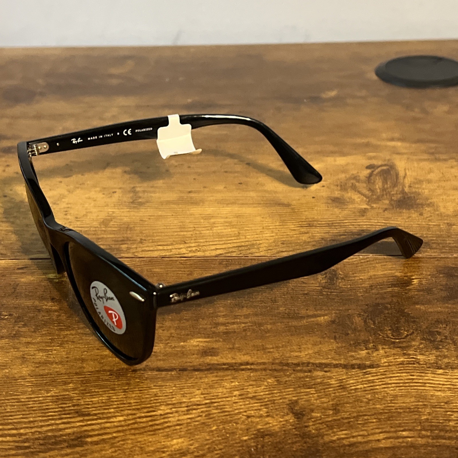 Ray-Ban P RB2185 Wayfarer Classic 901-58 Black Frame Green Polarized Sunglasses